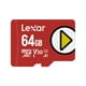 Carte UHS-I Lexar 64 Go PLAY microSDXC Mémoire numérique Micro SDXC – image 1 sur 8