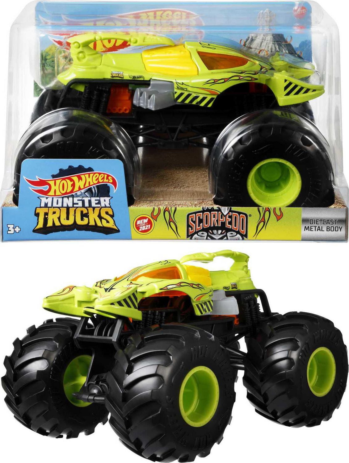 monster jam hot wheels 1 24