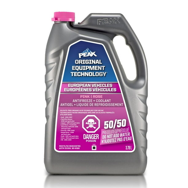 PEAK® OET Extended Life Pink 50/50 PreDiluted Antifreeze/Coolant for