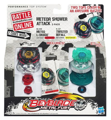 Beyblade Metal Fury Meteor Shower Attack 2-Pack - Walmart.ca