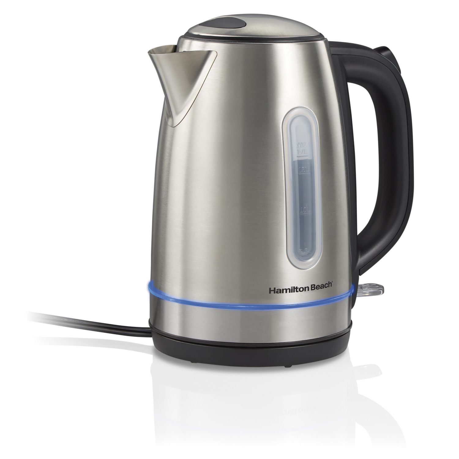 Hamilton Beach 1.7 L Stainless Steel Electric Kettle with LED Light Ring -  Macy's