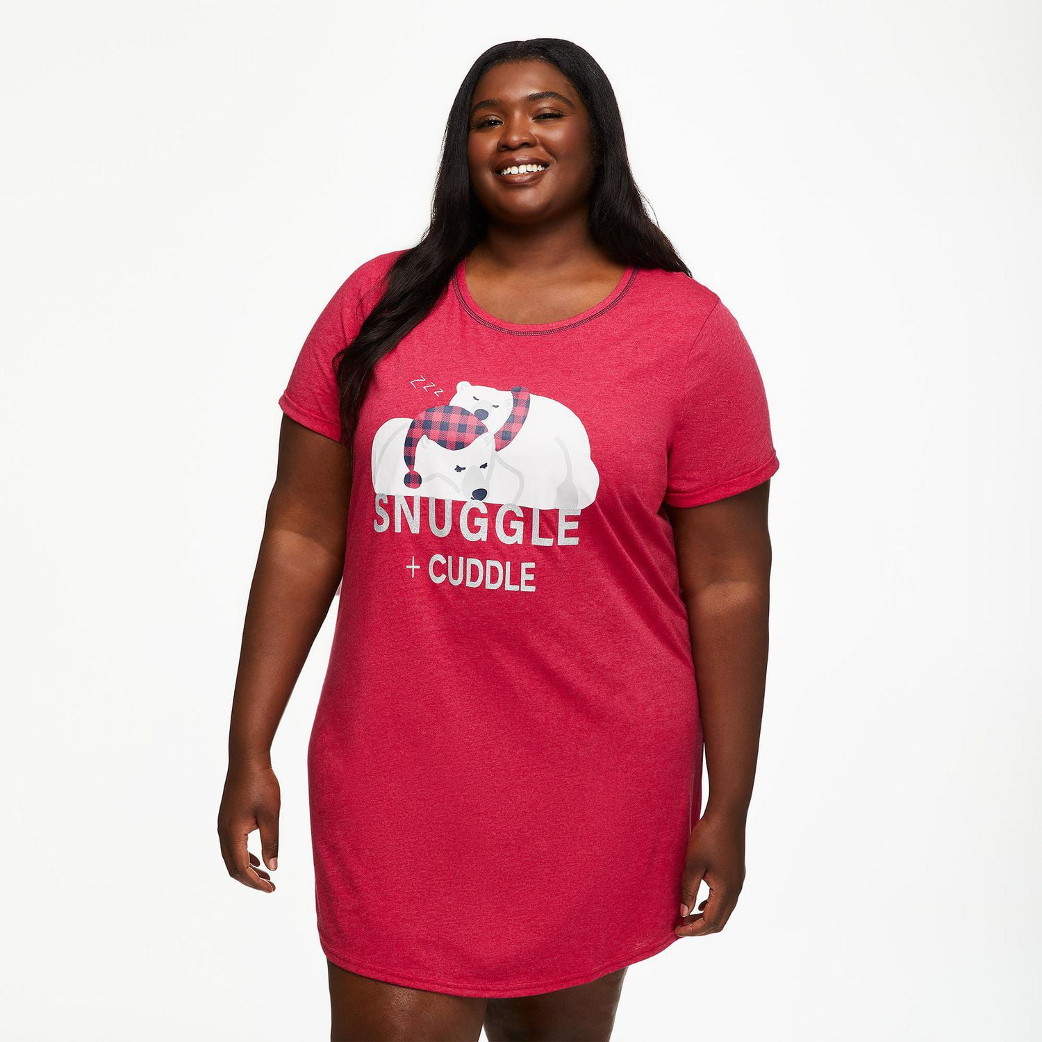 George Plus Women's Rolled Sleeve Nightshirt