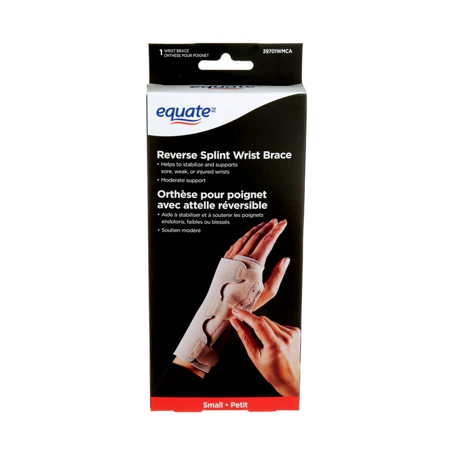 Equate(Tm/Mc) Reversible Splint Wrist Brace 39701WMCA