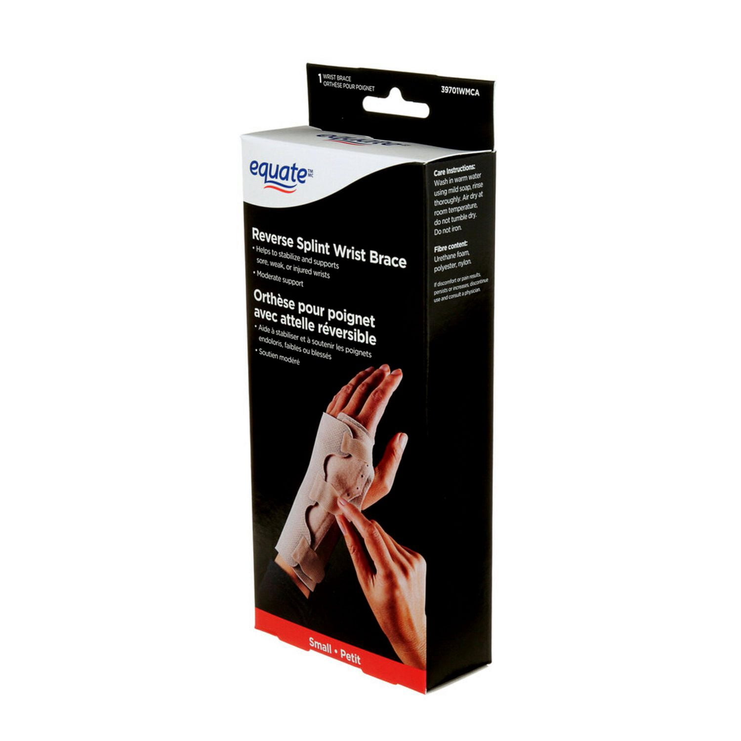 Orthèse pour poignet à attelle réversible 39701WMCA Equate(Tm/Mc)