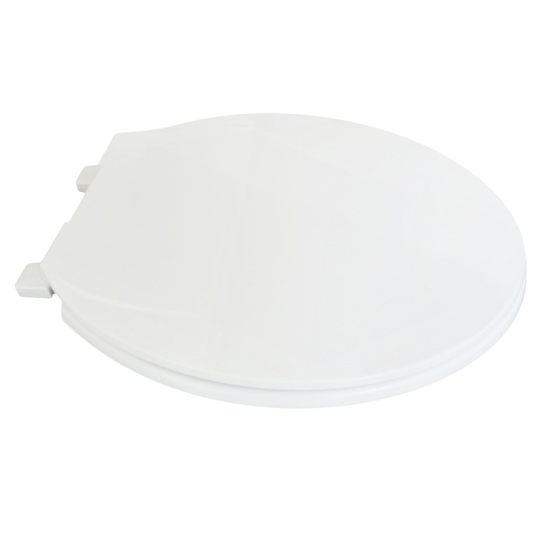 Mainstays 17 Inch Plastic Toilet Seat, Easy Off Hinge, White Color