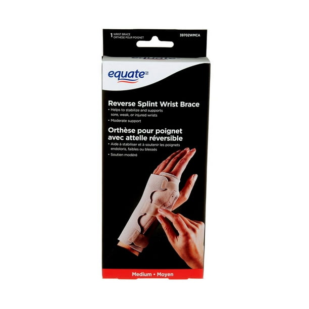 Equate(Tm/Mc) Reversible Splint Wrist Brace 39702WMCA, 1 Brace Per