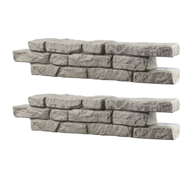 Mur de pierres décoratif RTS Home Accents - 2 pièces droites