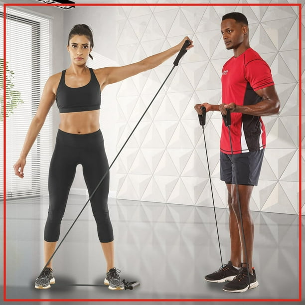 GoodLife Fitness Resistance Stretch Tubing with 3 Interchangeable Tubes -  (Light/Medium/Heavy Resistance Levels) - Cushioned Handles, Great for  Strength & Resistance Training, Home Exercise/Workouts. : : Sports  & Outdoors