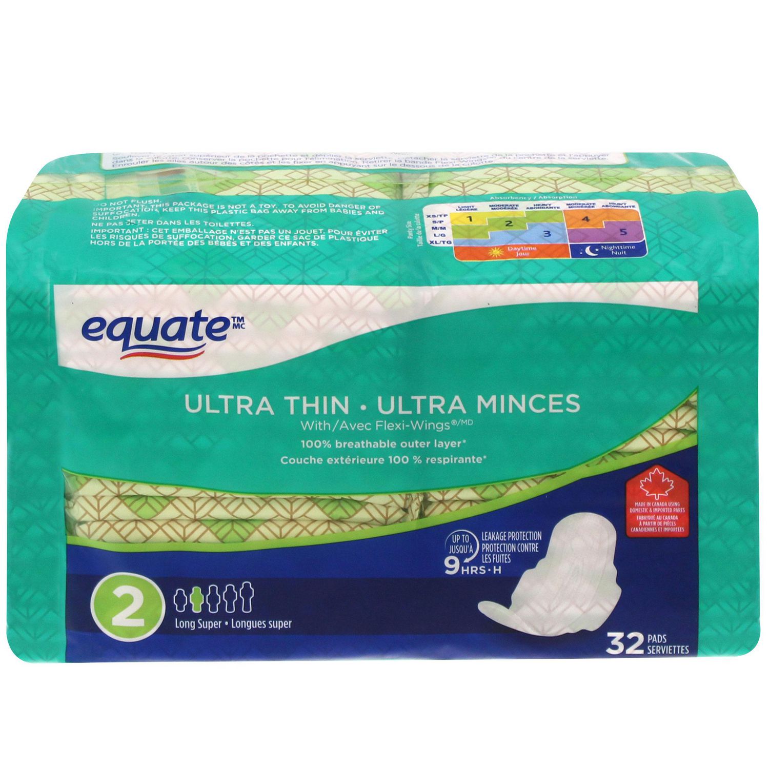 Equate Disposable Underpads, 60x90cm, pack of 40 