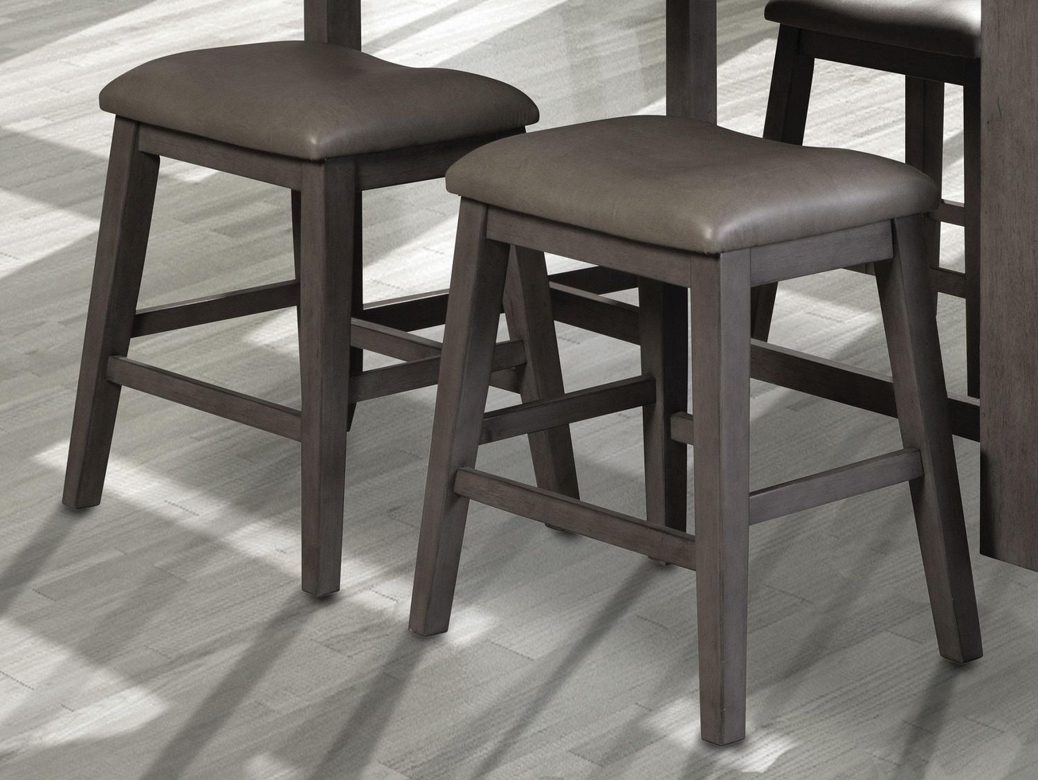 Topline Home Furnishings Grey Upholstered Saddle Stools Walmart Canada