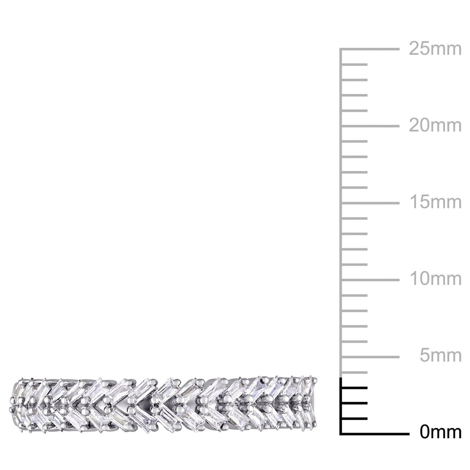 Miabella 1/3 Carat T.W. Diamond 14K White Gold Anniversary Ring