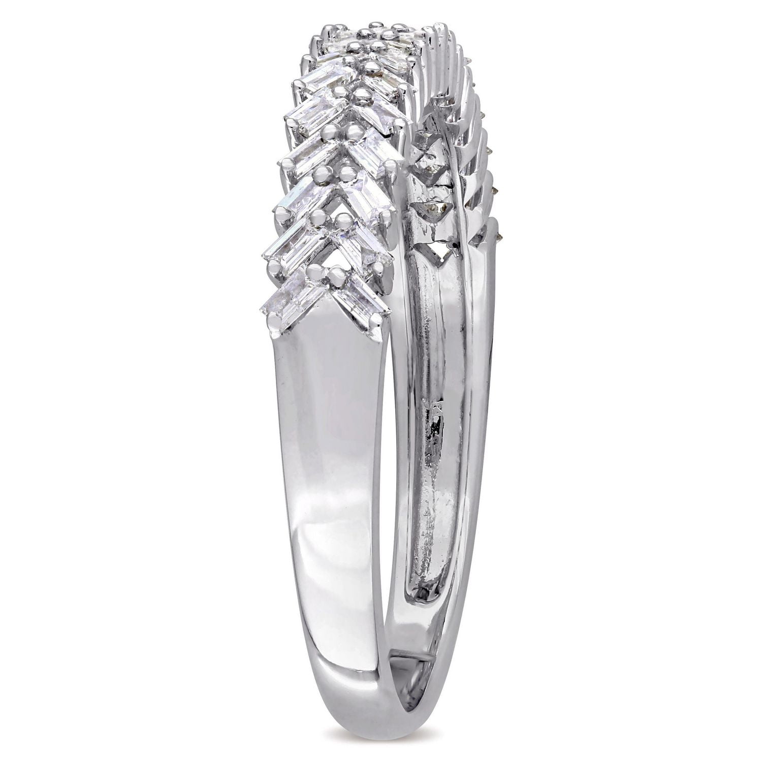 Miabella 1/3 Carat T.W. Diamond 14K White Gold Anniversary Ring