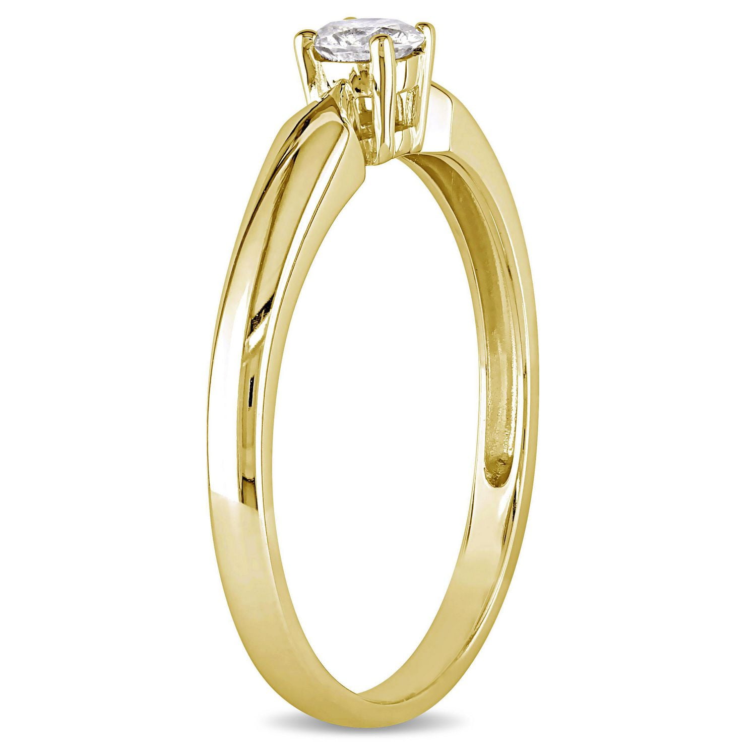 Miabella 1/5 Carat T.W. Diamond 10K Yellow Gold Solitaire Engagement Ring