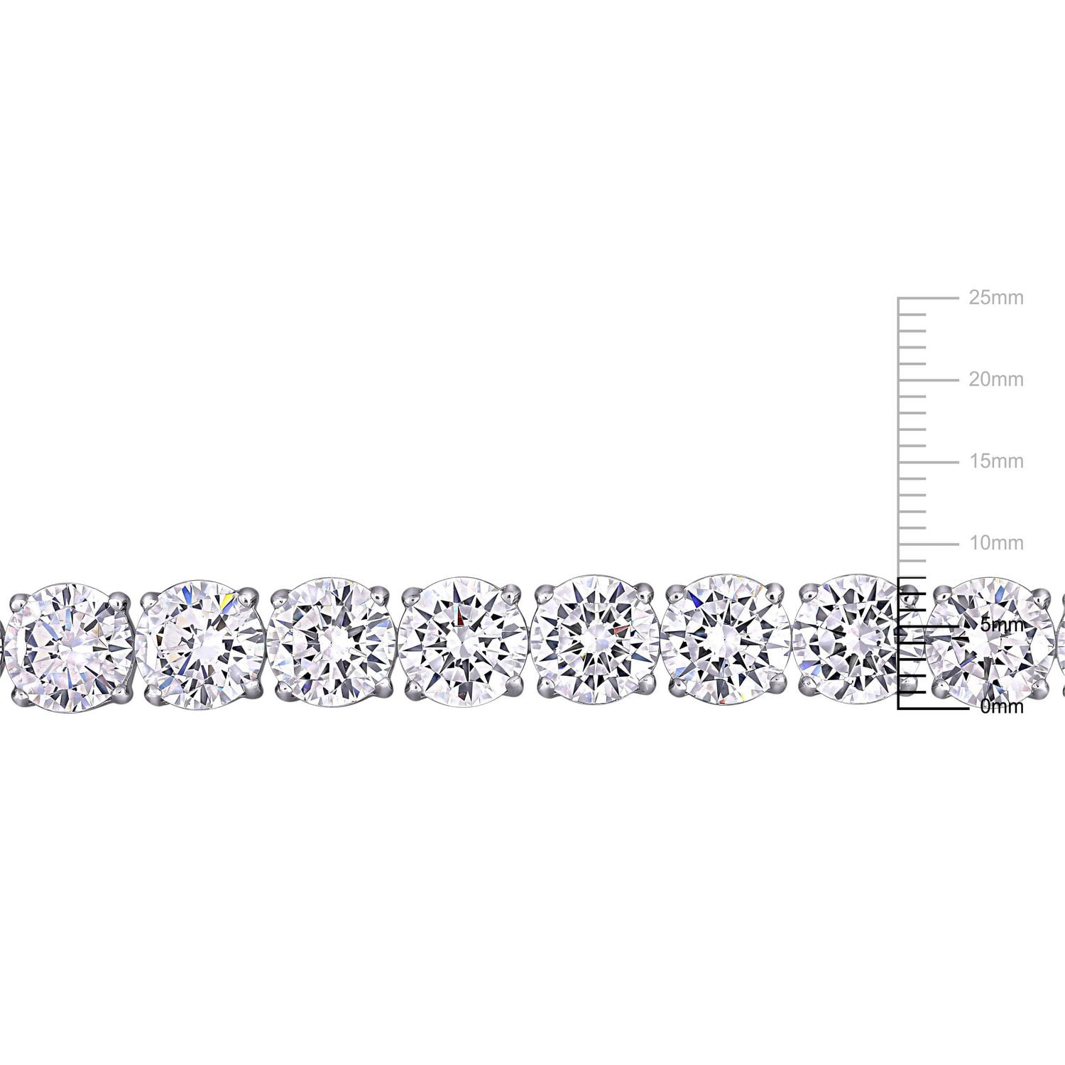 Bracelet tennis Miabella avec zircone cubique 72-1/2 CT PBT en argent sterling