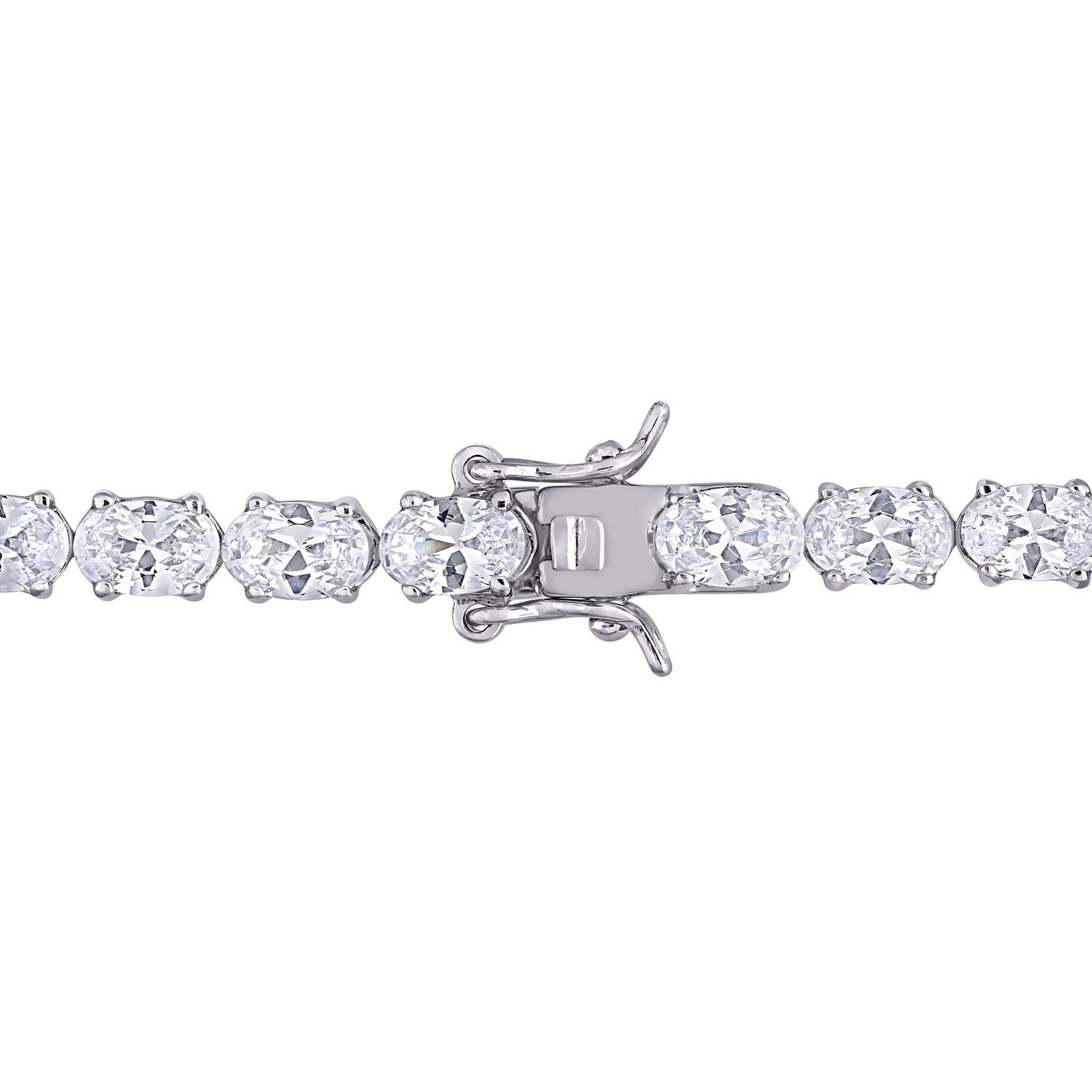 Miabella 21 Carat T.G.W. Cubic Zirconia Sterling Silver Tennis Bracelet