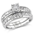 thumbnail image 1 of Miabella Round Diamond-Accent Sterling Silver Bridal Set, 1 of 5
