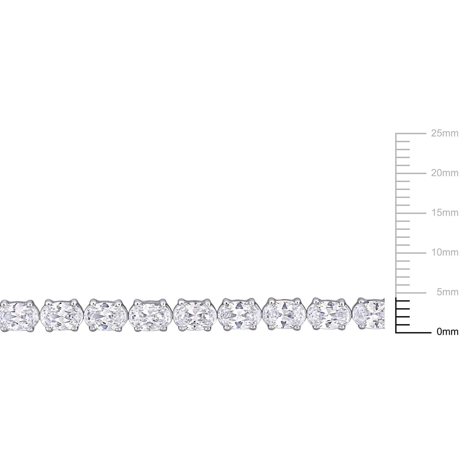 Miabella 21 Carat T.G.W. Cubic Zirconia Sterling Silver Tennis Bracelet