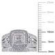 Ensemble nuptial de forme auréole Miabella avec diamants 0,25 CT poids total en argent sterling – image 3 sur 5