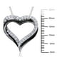 Pendentif Miabella en forme de cœurs entrelacés avec 0.63 carat de saphir blanc synthétique en argent sterling, 18 po – image 4 sur 5