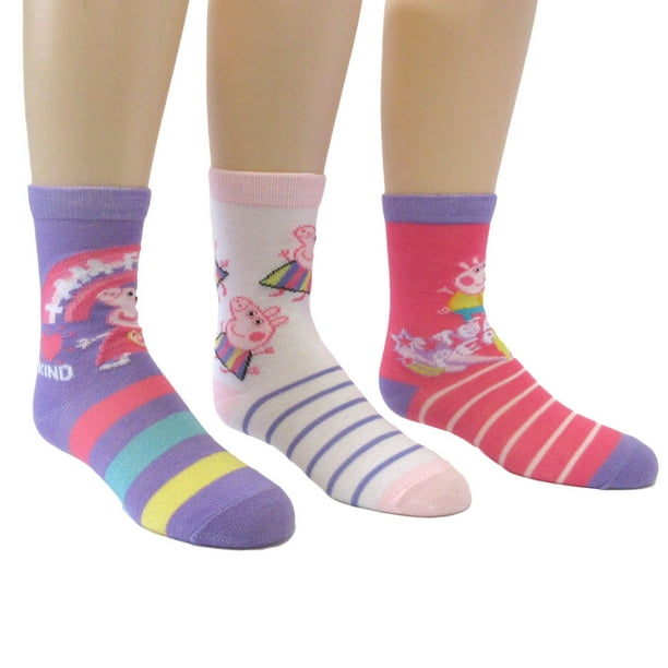 Mi-chaussettes Peppa Pig pour filles en paq. de 3