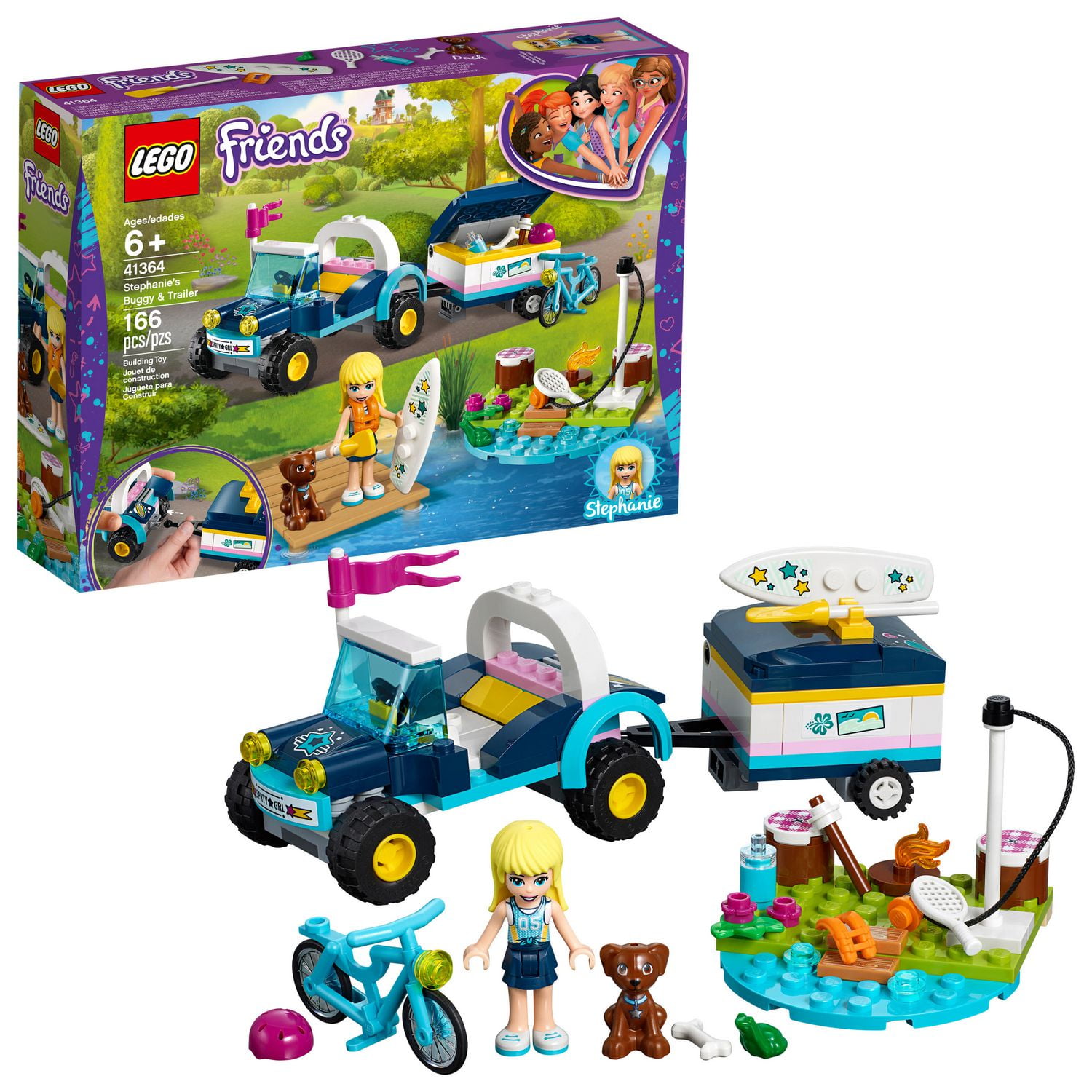 Lego Friends Stephanie’s Buggy & Trailer Building Block Set (41567 ...