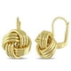 Boucles d'oreille à levier Asteria en forme de nœud d'amour en or jaune 10K – image 1 sur 3