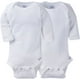 Grenouillère blanche à manches longues OnesiesMD de Gerber Childrenswear - paq. de 2 – image 1 sur 1