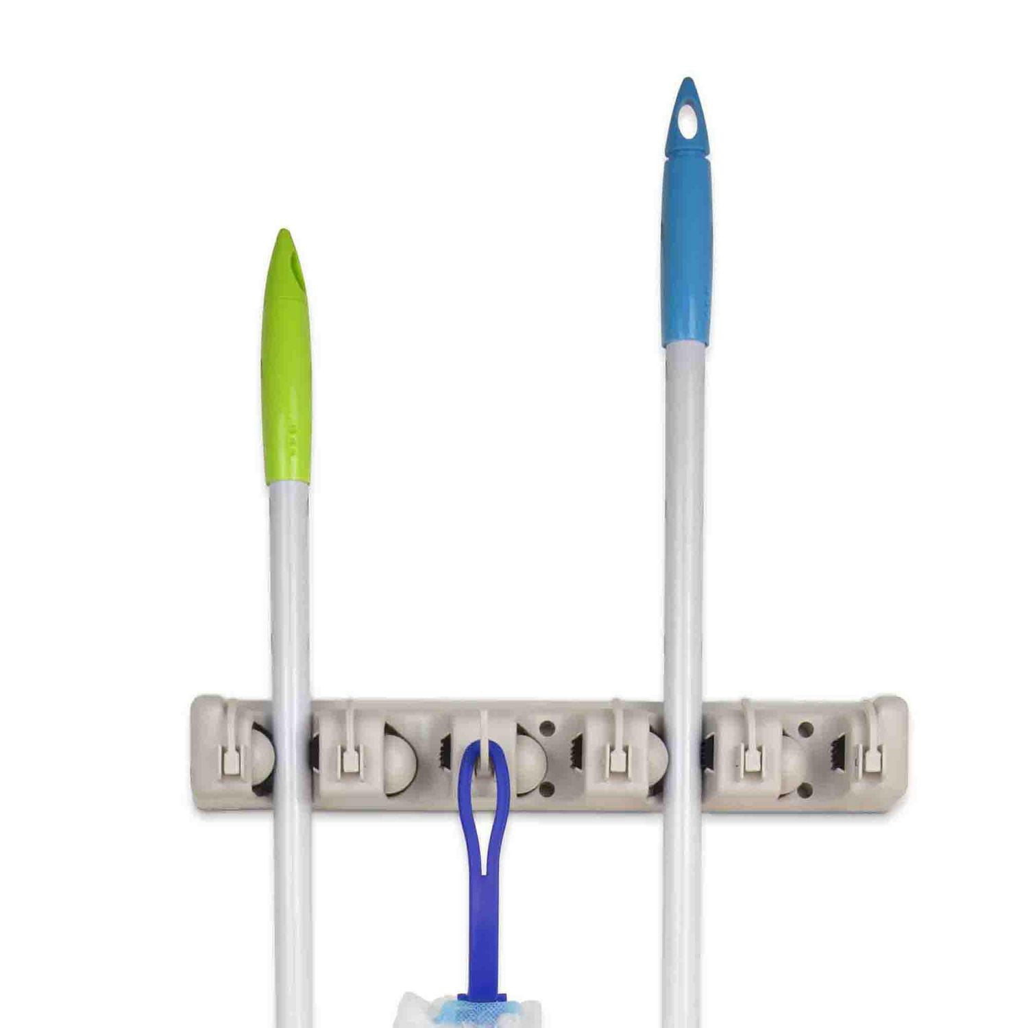 Plastic 5 Slot Mop and Broom Organizer, White Walmart Canada