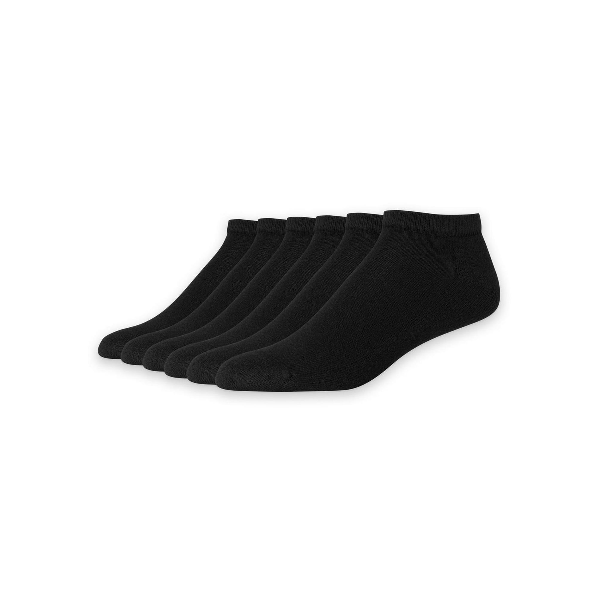 Hanes Men's P6 Cushion Odor Protection Low Cut Socks, Size 6-12