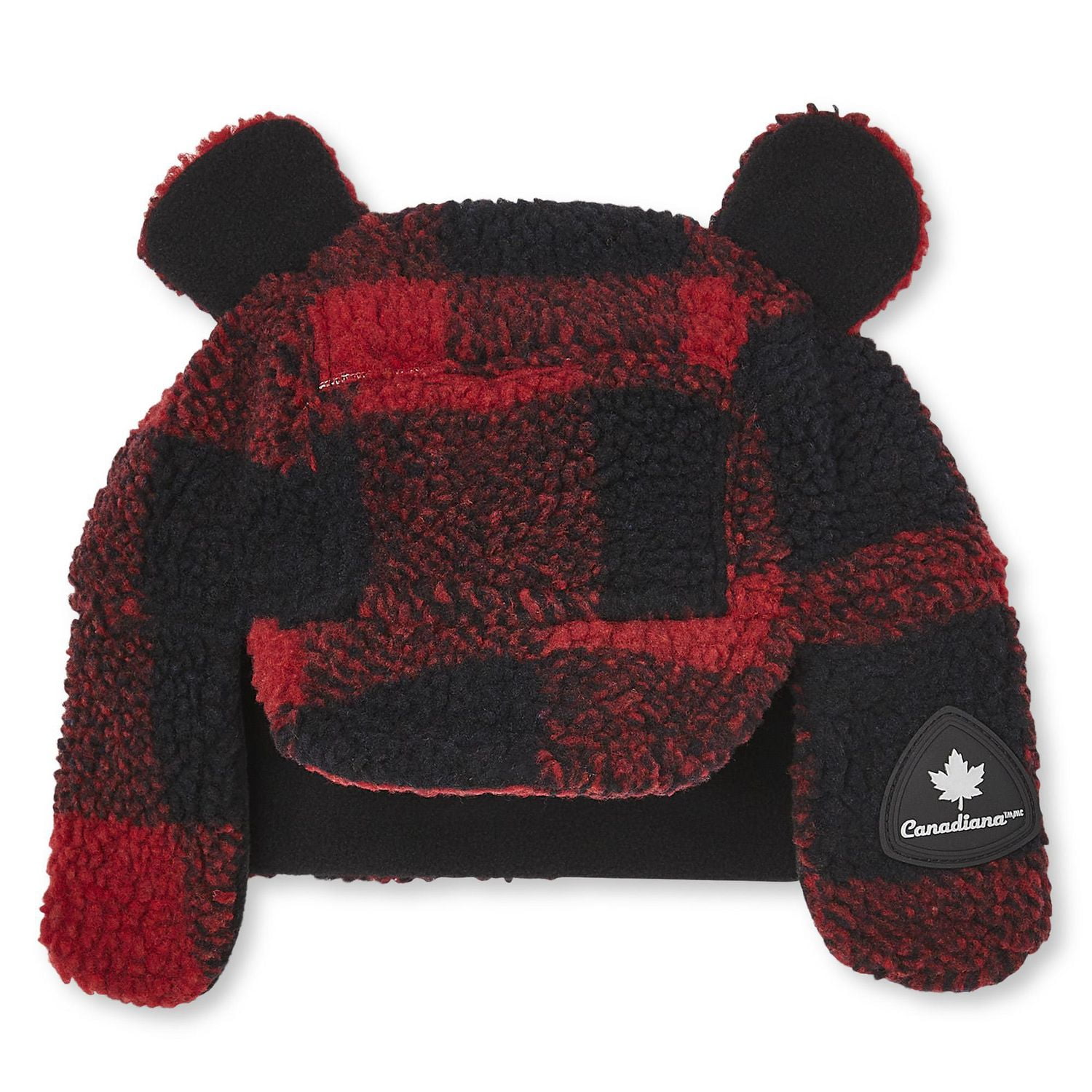 Canadiana Toddlers' Unisex Buffalo Check Sherpa Trapper Hat