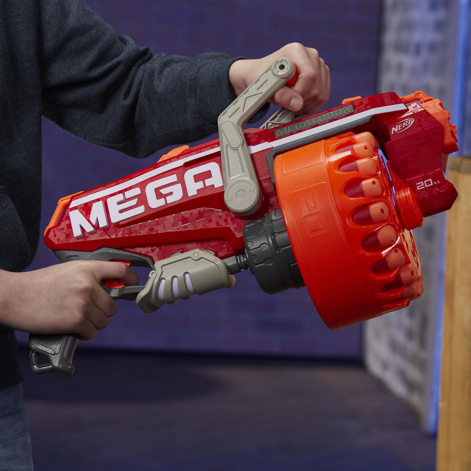 Megalodon Nerf N-Strike Mega Toy Blaster with 20 Official Nerf