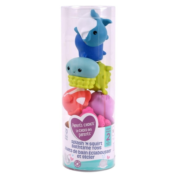 Parent's Choice Splash 'N Squirt Bathtime Toys, 10 Pieces