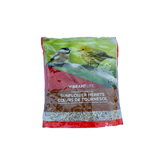 Vibrant Life Sunflower Hearts, 2kg, Premium Wild Bird Food