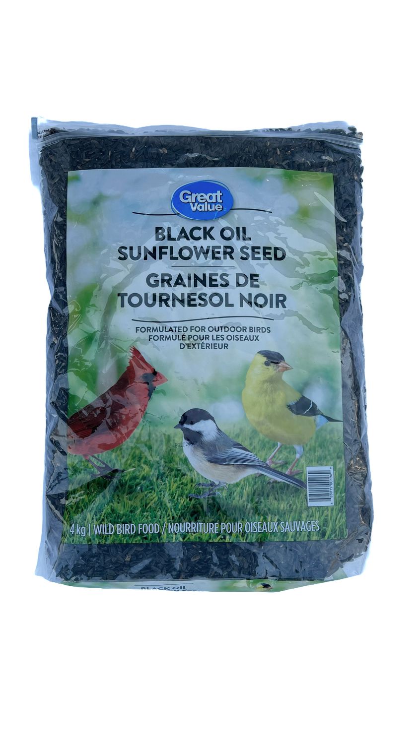 Nourriture pour oiseaux sauvages graines de tournesol noir Great Value 13  kg 