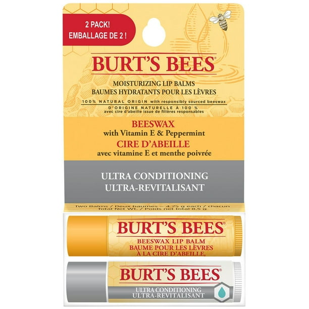 Burt's Bees®100 Natural Origin Lip Balm, Ultra Conditioning & Beeswax