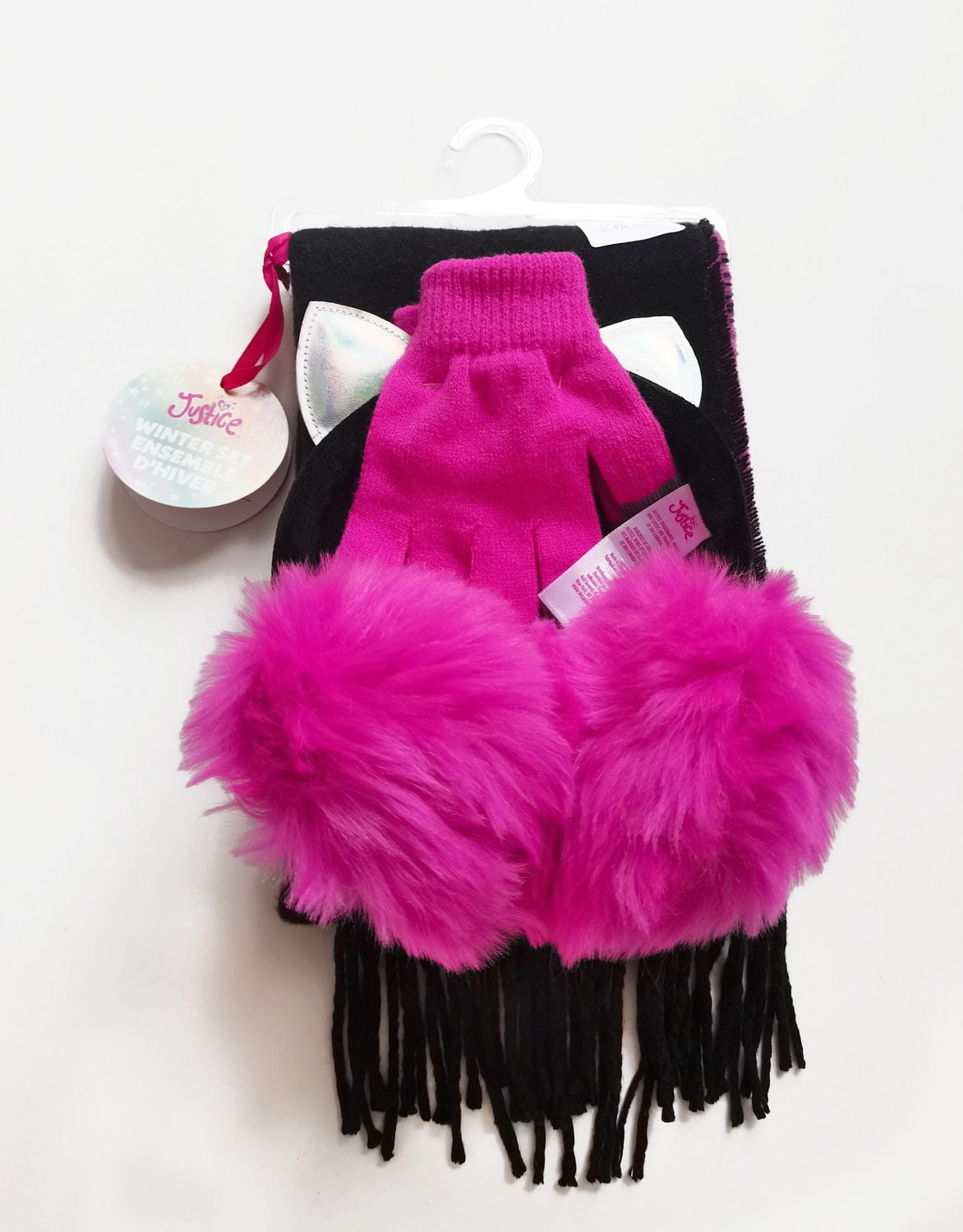 Justice Girls 3PC Earmuff, Scarf, and Glove Set