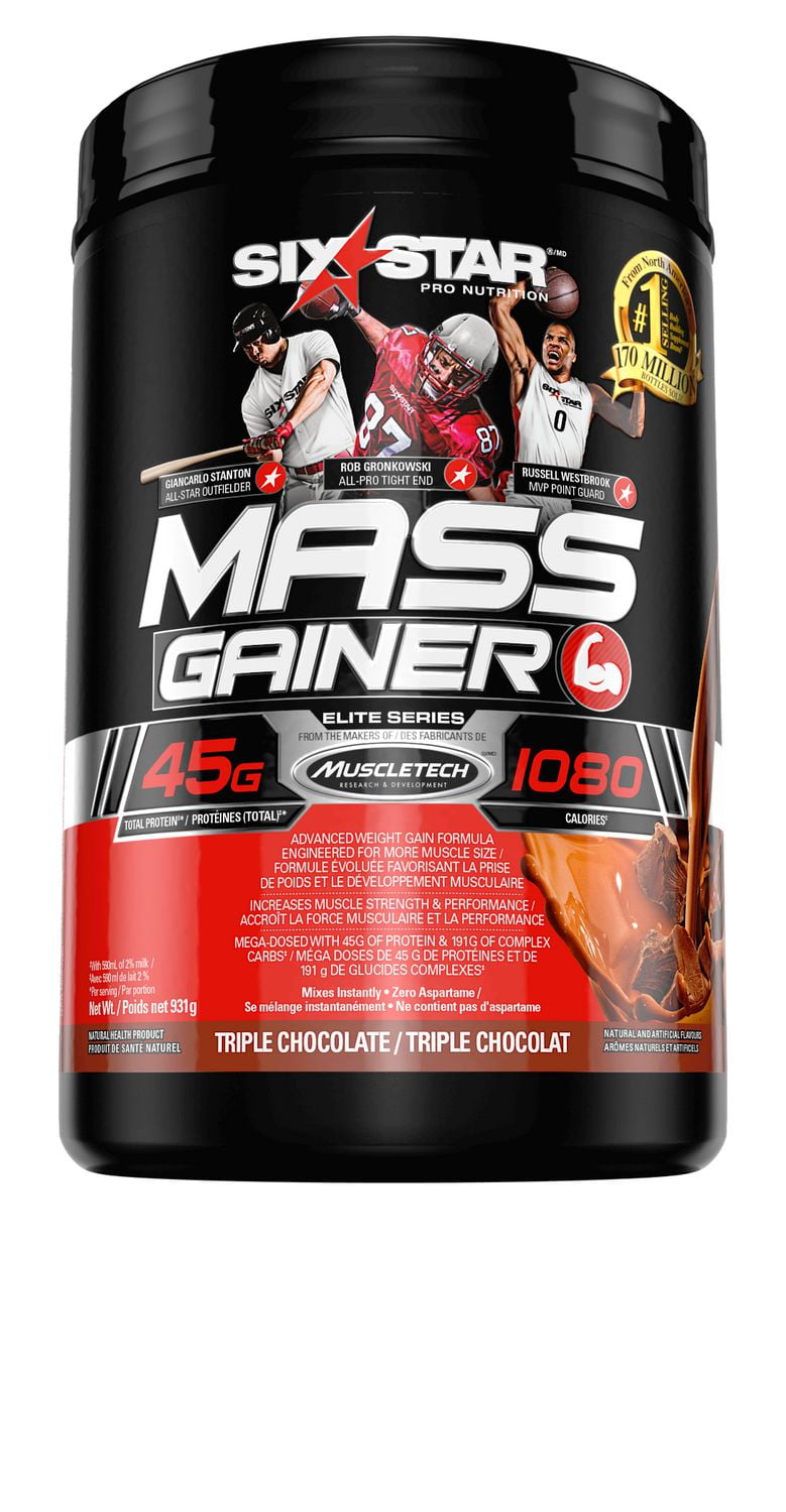 Six Star Elite Series Mass Gainer Triple Chocolate Powder 2lb Walmart Canada