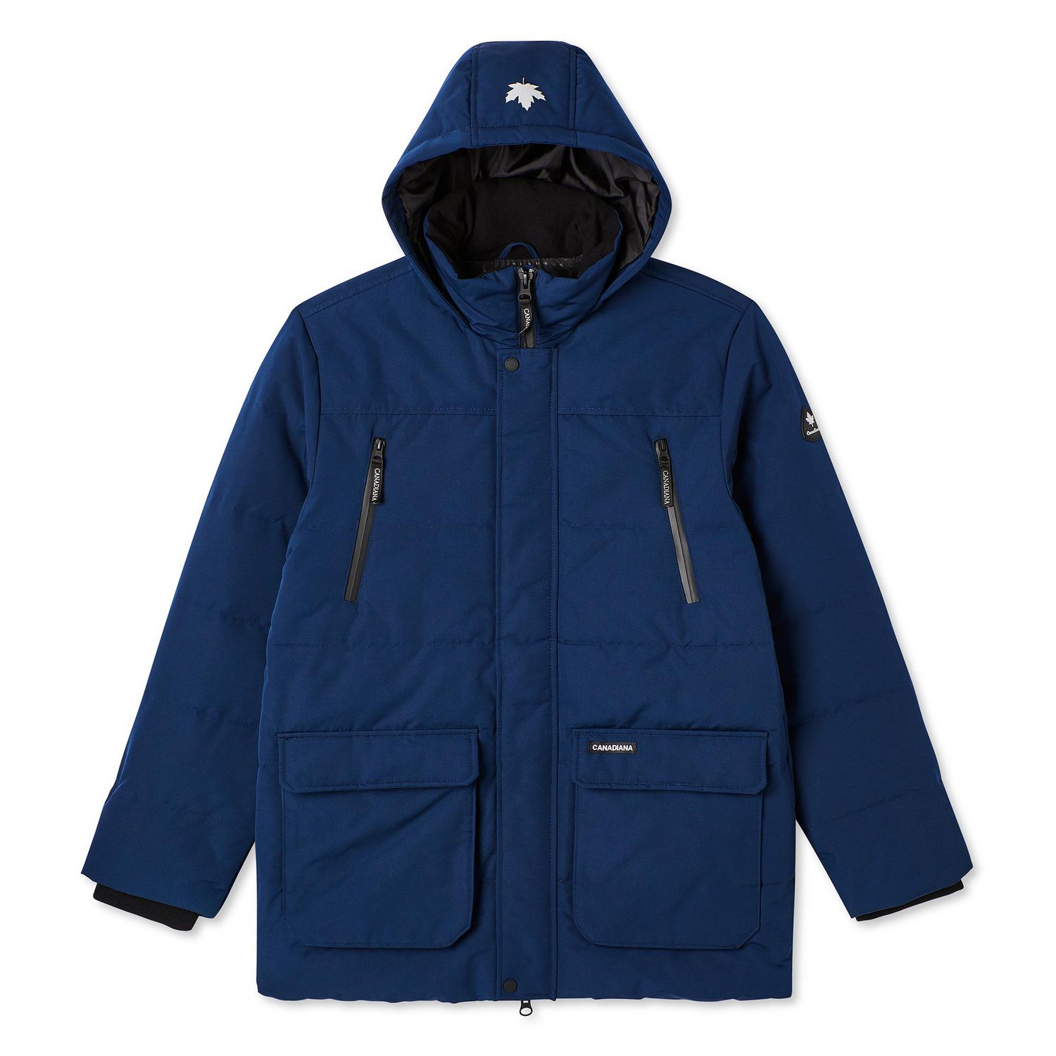 Navy blue parka outlet jacket mens