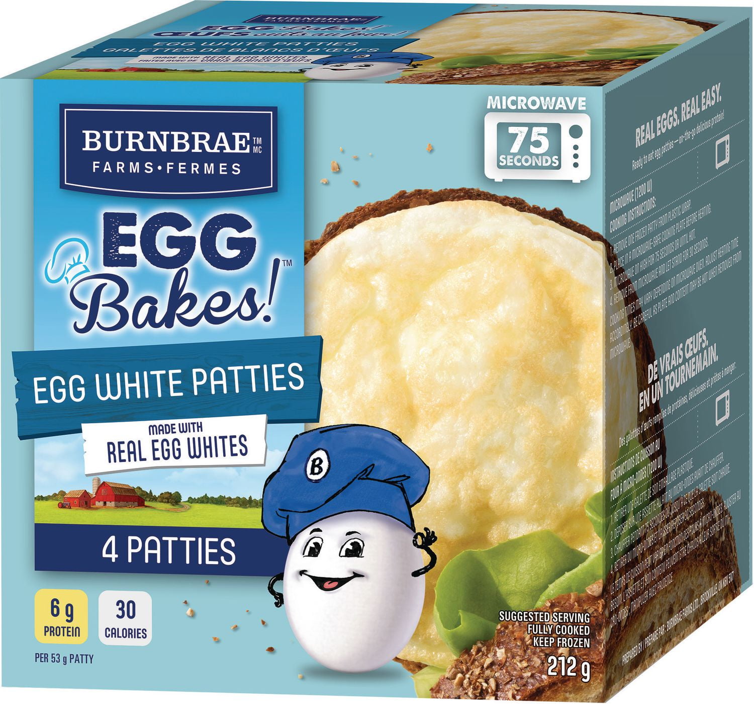 Naturegg Burnbrae Farms Egg Bakes! Egg White Patties Walmart Canada