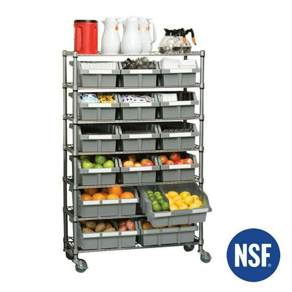 Seville Classics 7-Tier Bin Rack Shelving System