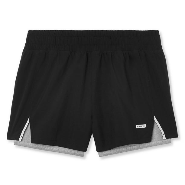 Mancreda Women's Running Shorts with Liner 3 Zipper Pockets Elastic Workout  Athletic Gym Yoga Shorts(BK,S) Black at  Women's Clothing store