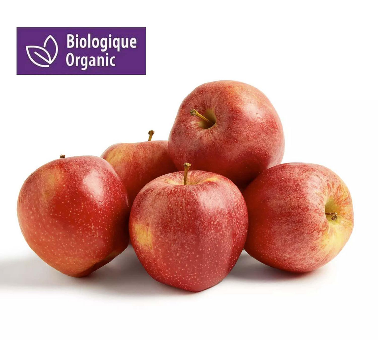 Your Fresh Market Organic Gala Apples, 2 lb Bag front-facing 2 lb retail bag with Your Fresh Market label and Gala apples visible through the packaging; suitable for snacking, slicing into salads, baking or making applesauce.