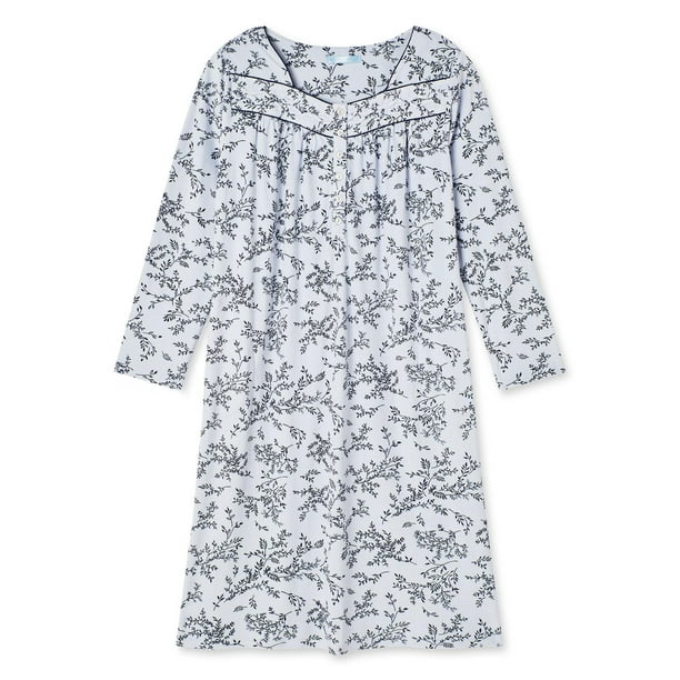 Penmans Women's Long Sleeve Henley Nightgown 
