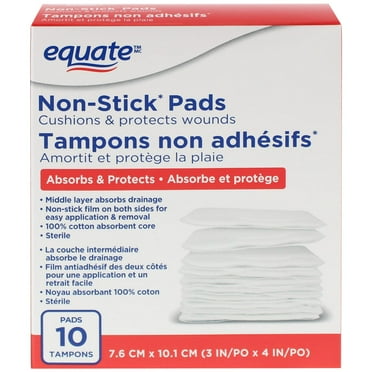 Equate Non-Stick Pads, Large, 3" x 4"