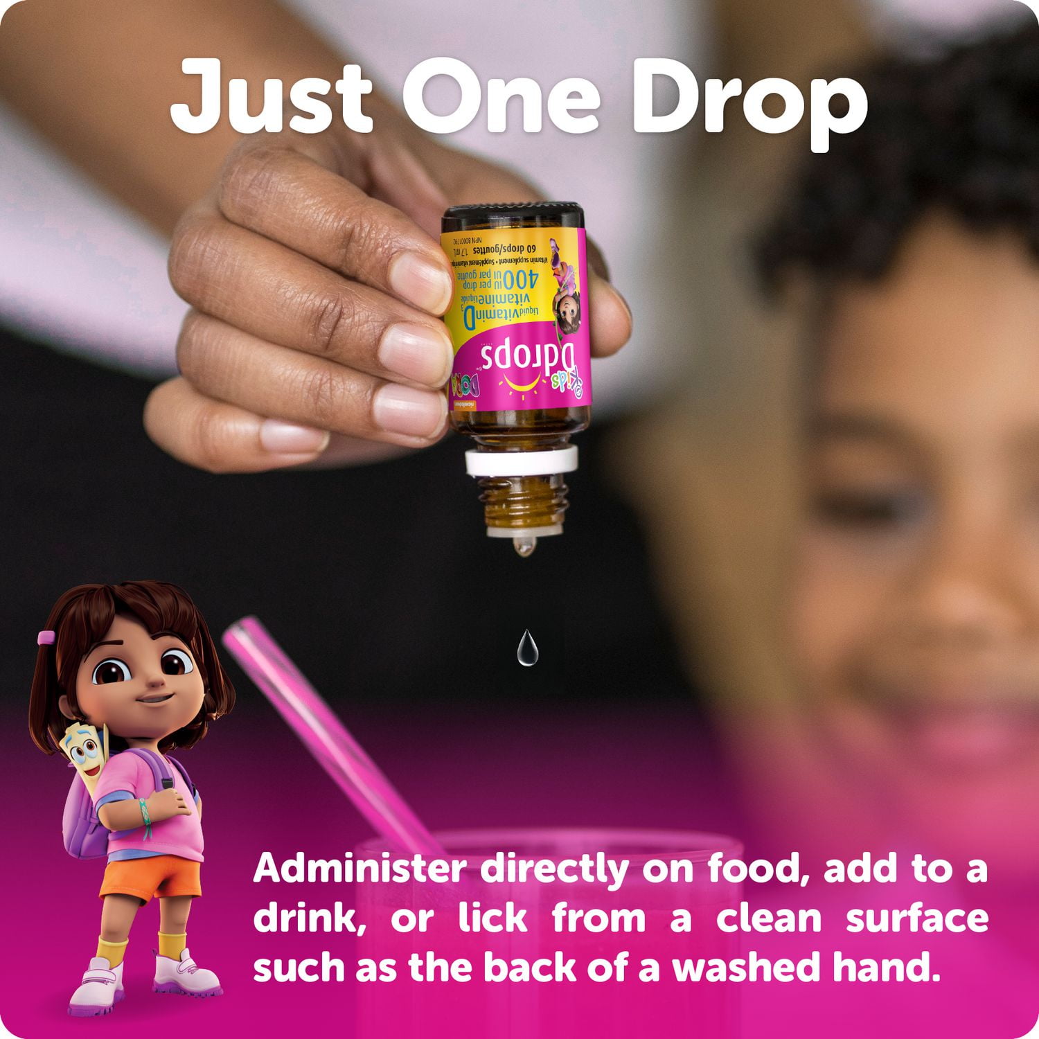 Kids Ddrops® Liquid Vitamin D3 Vitamin Supplement, 400 IU, 1.7 ml, 60 drops