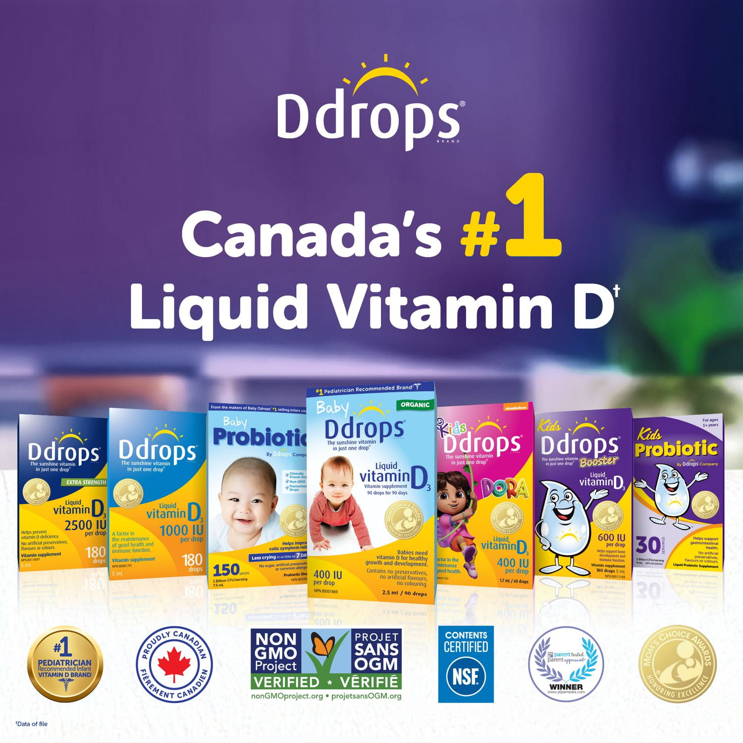 Kids Ddrops® Liquid Vitamin D3 Vitamin Supplement, 400 IU, 1.7 ml, 60 drops