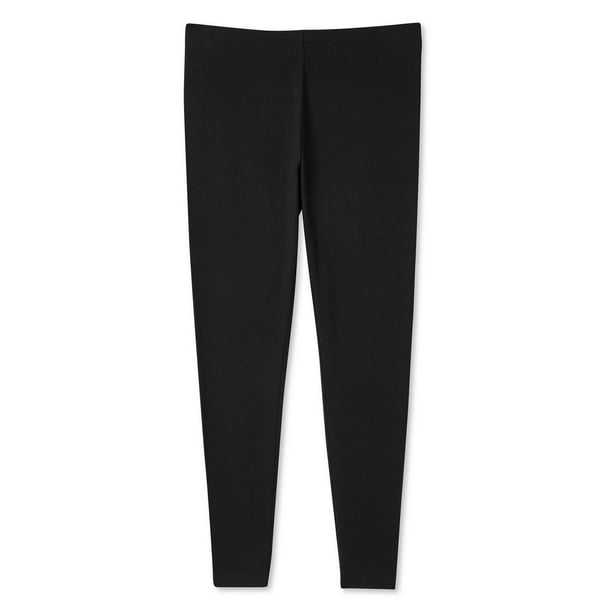 P-X59 Black Juniors Fleece Lined Wool Tights Lounge Pants Leggings