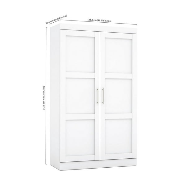 Armoire 2 portes coulissantes L. 78 cm SPACE blanc - Armoire BUT