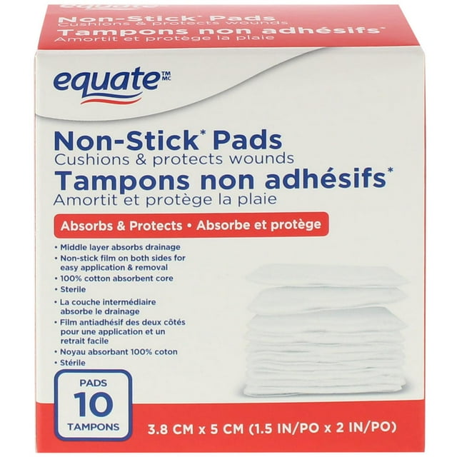 Equate Non-Stick Pads, Small, 1.5" x 2"