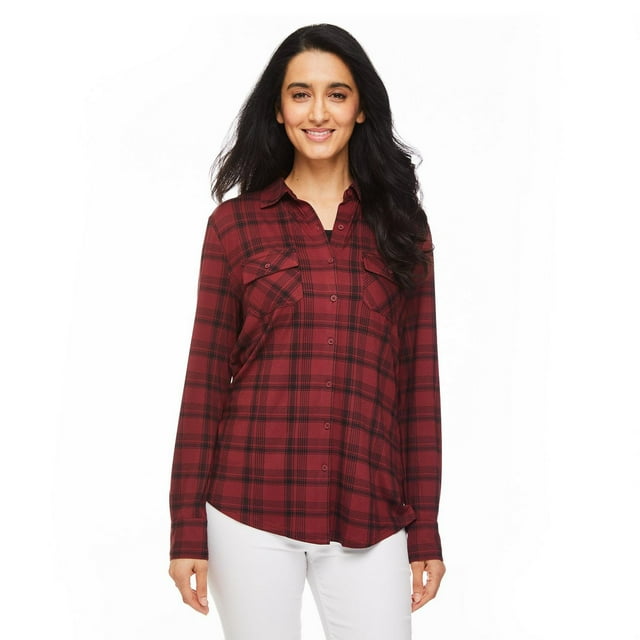 Penmans Women's Button-Up Plaid Shirt